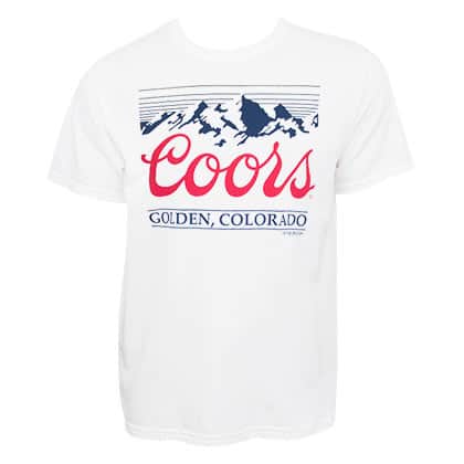  Coors Men's White Golden Colorado T-Shirt 