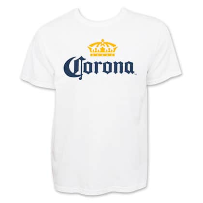  Corona Extra Men's White Beer Logo T-Shirt 